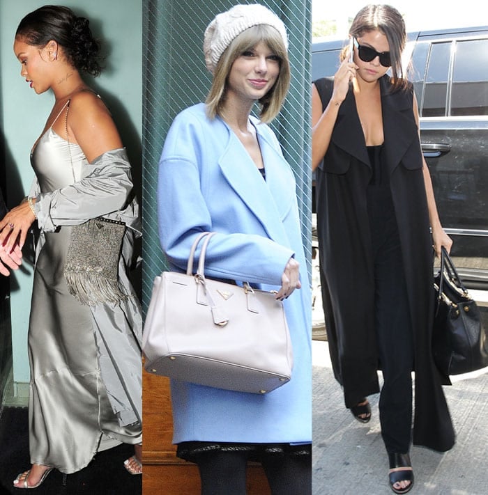Rihanna, Taylor Swift, and Selena Gomez are only some of Hollywood A-listers who love their Prada bags