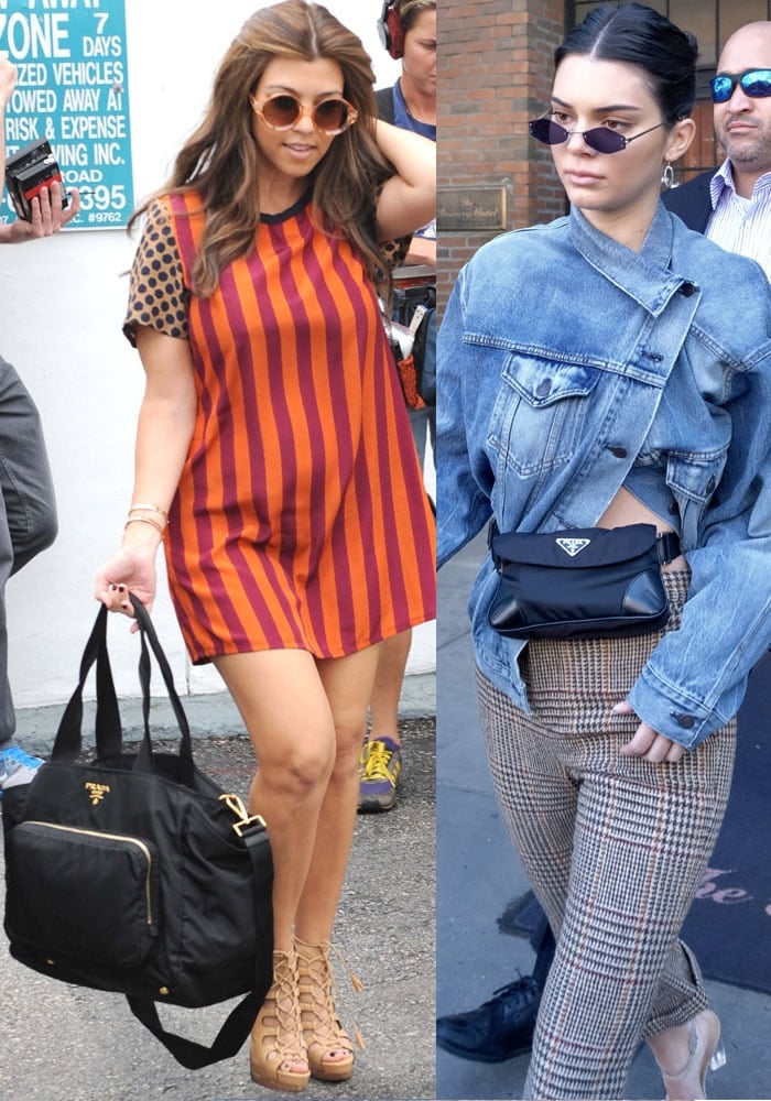 Sisters Kourtney Kardashian and Kendall Jenner are fans of vintage Prada