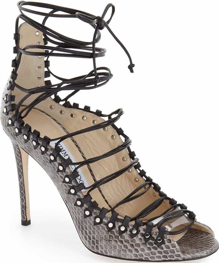 Jimmy Choo "Koko" Lace-Up Sandals