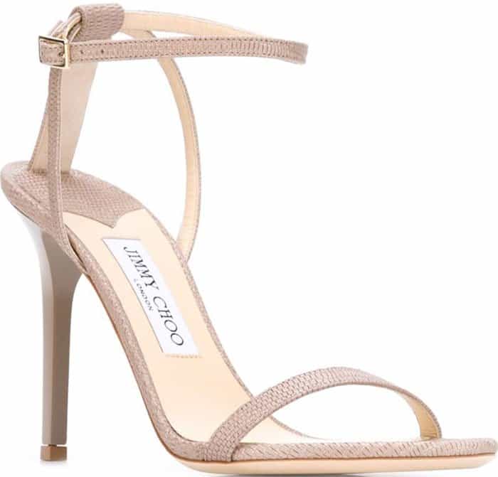 Jimmy Choo Minny nude leather sandals