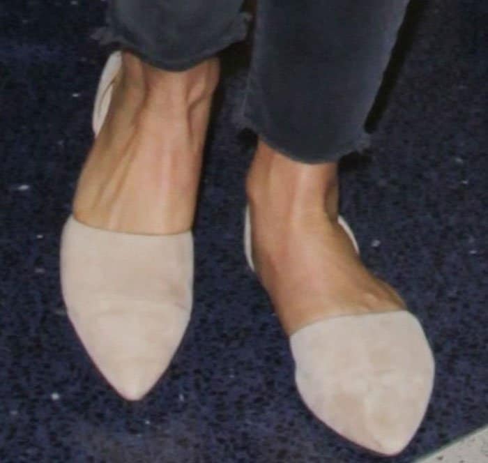 Julianne Hough wears a comfortable pair of "Nina" flats from Vince