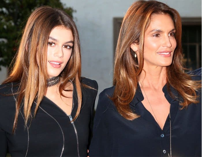 Like mother, like daughter: Kaia Gerber poses with her supermodel mom Cindy Crawford