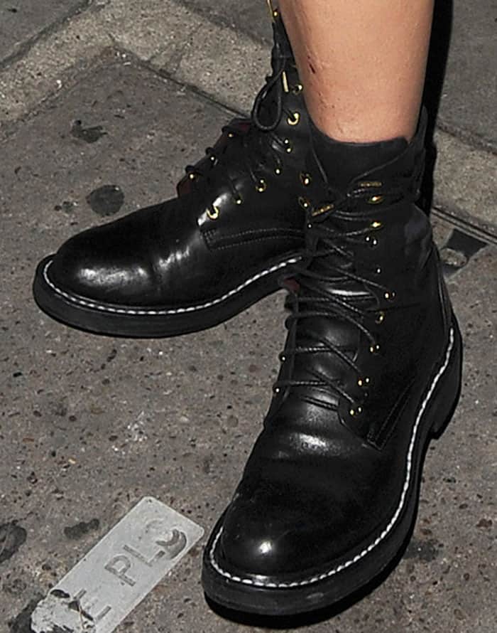 Lady Gaga rocks Rag & Bone "Emil" leather ankle boots