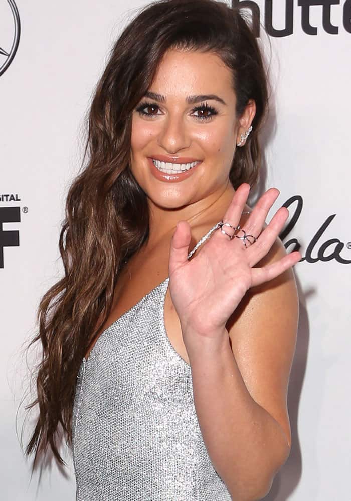 Lea Michele turned heads in the Camilla and Marc "Fresia" dress and Yeprem jewelry