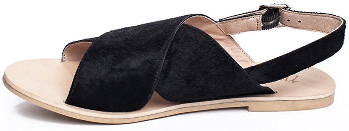 Matisse "Arielle" Black Cross-Strap Sandals