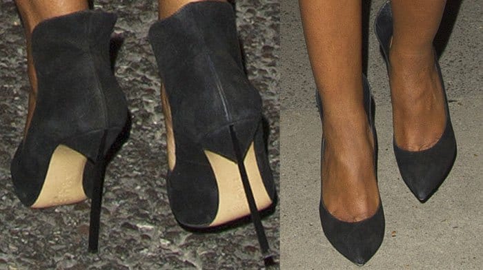 Naomie Harris wore the Victoria Beckham-approved Casadei 'Blade Cappa' heels in suede leather