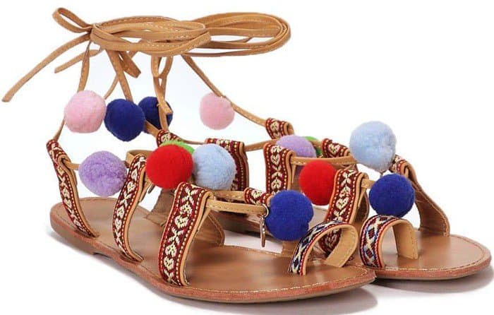 'On the Ball' Pom Pom Sandal