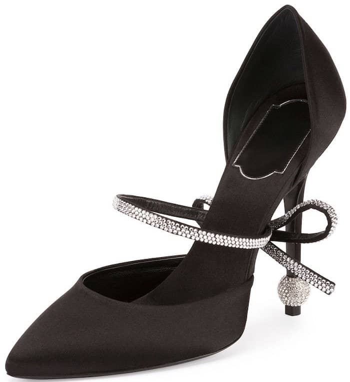 Roger Vivier Marlene pump with a crystal-embellished bow