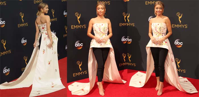 Sarah Hyland showcased her distinct style at the 68th Annual Primetime Emmy Awards held on September 18, 2016, at the Microsoft Theatre in Los Angeles