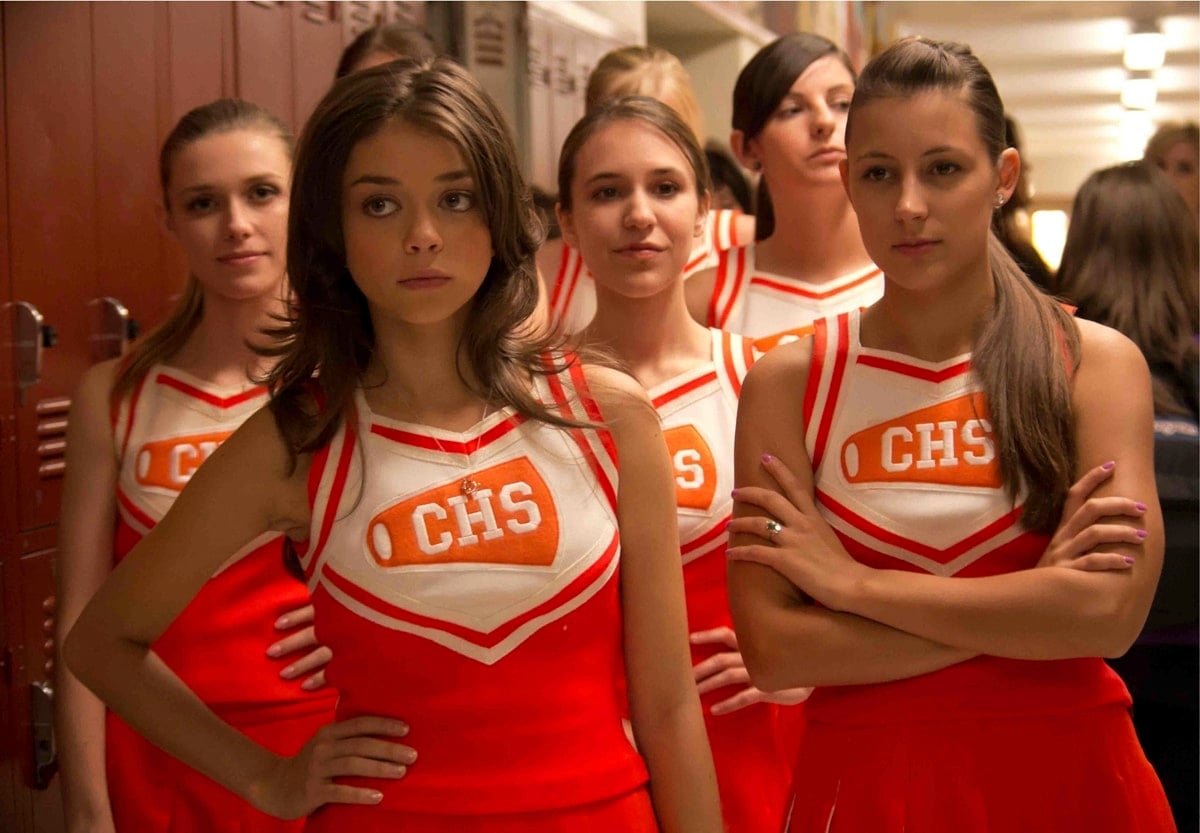 Sarah Hyland as Claire Mathews in the 2012 American coming-of-age comedy-drama film Struck by Lightning