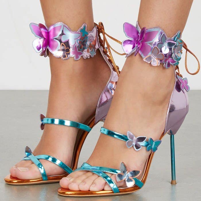 >Sophia Webster 'Harmony' Metallic Leather Butterfly Sandals