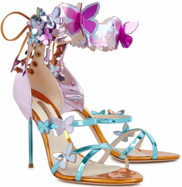 Sophia Webster's 'Harmony' Metallic Butterfly Leather Sandals