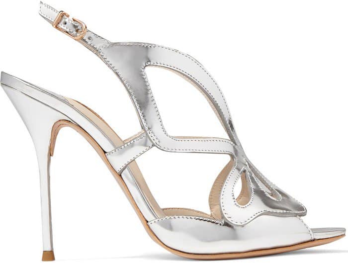 Sophia Webster's Madame Butterfly mirrored-leather sandals