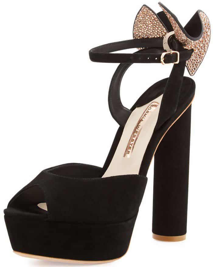 Sophia Webster 'Raye' Bow Suede Platform Sandals