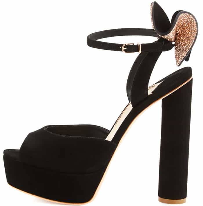 Sophia Webster 'Raye' Bow Suede Platform Sandals