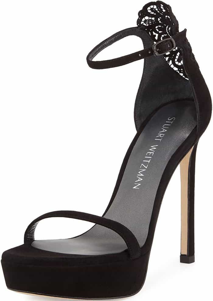 Stuart Weitzman "Applique" suede sandals