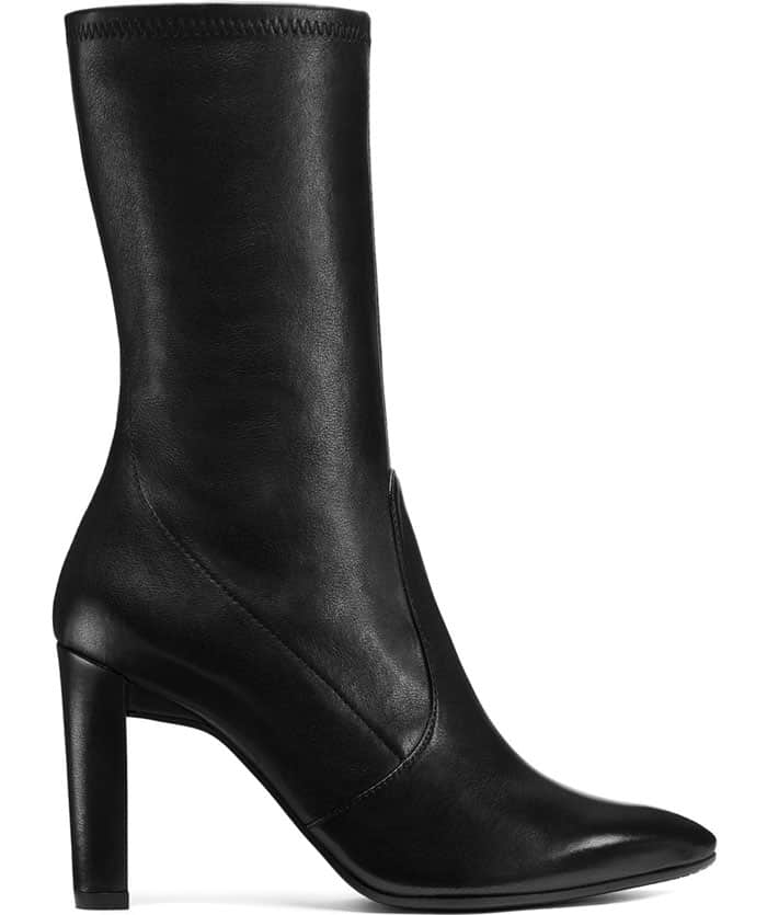 Stuart Weitzman "Clinger" Booties Black Leather