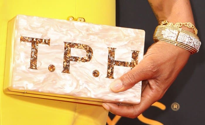 Edie Parker personalized clutches for Taraji P. Henson's Emmy outfit