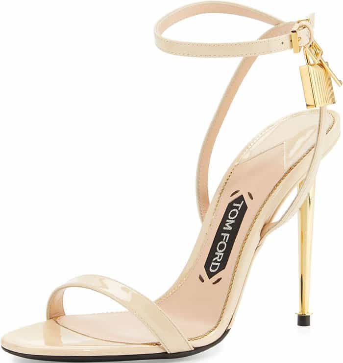 Tom Ford Patent Leather Ankle Lock Sandals