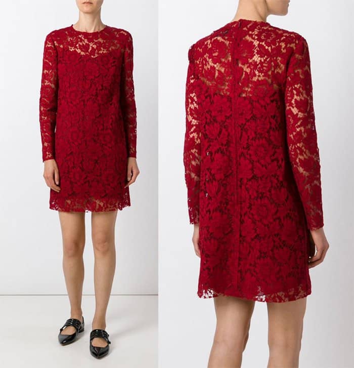 Valentino Floral Lace Dress