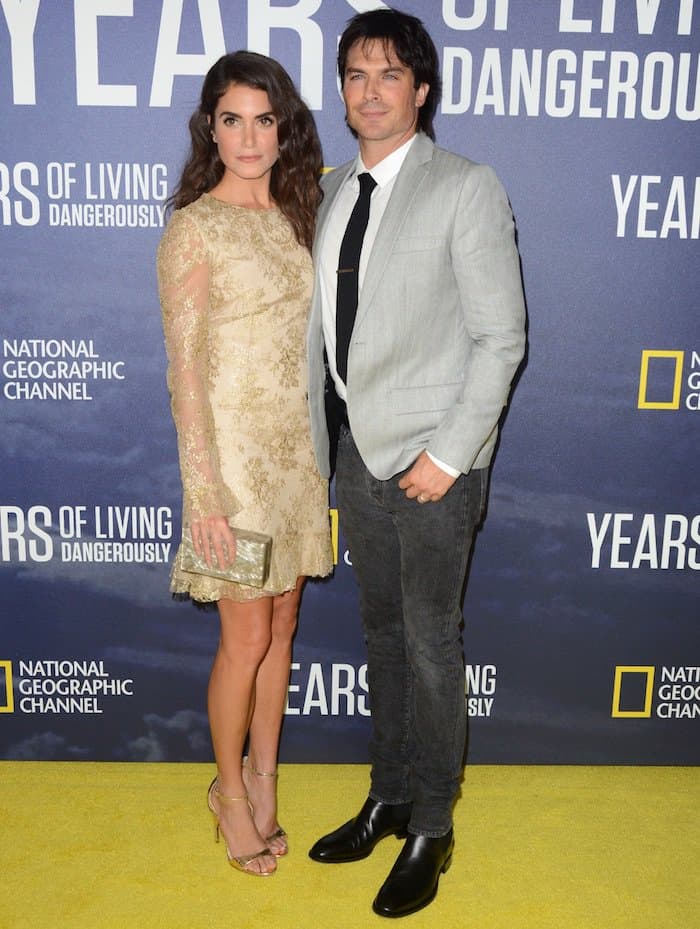 Ian Somerhalder stands at 5ft 9 ¼ (175.9 cm) tall, while Nikki Reed, without heels, measures 5ft 4 (162.6 cm) in height