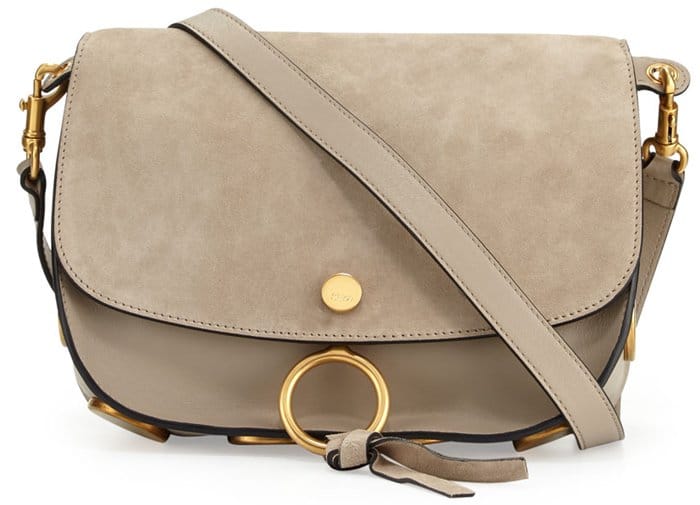 Chloe "Kurtis" Shoulder Bag in Light Gray