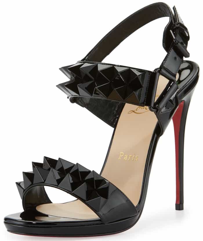 Black Christian Louboutin "Miziggoo" Spiked Sandals