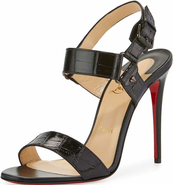 Christian Louboutin "Sova" Alligator Sandals