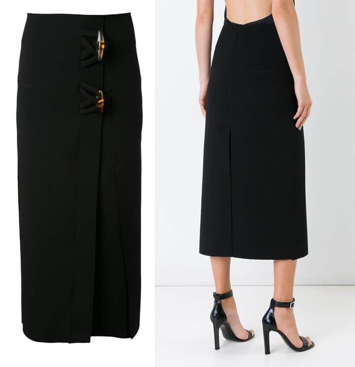 Christopher Esber Dual Knot Resin Vent Skirt