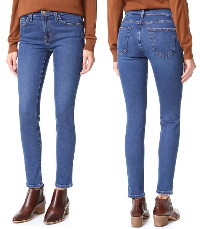 Current/Elliott High Waist Ankle Skinny Jeans