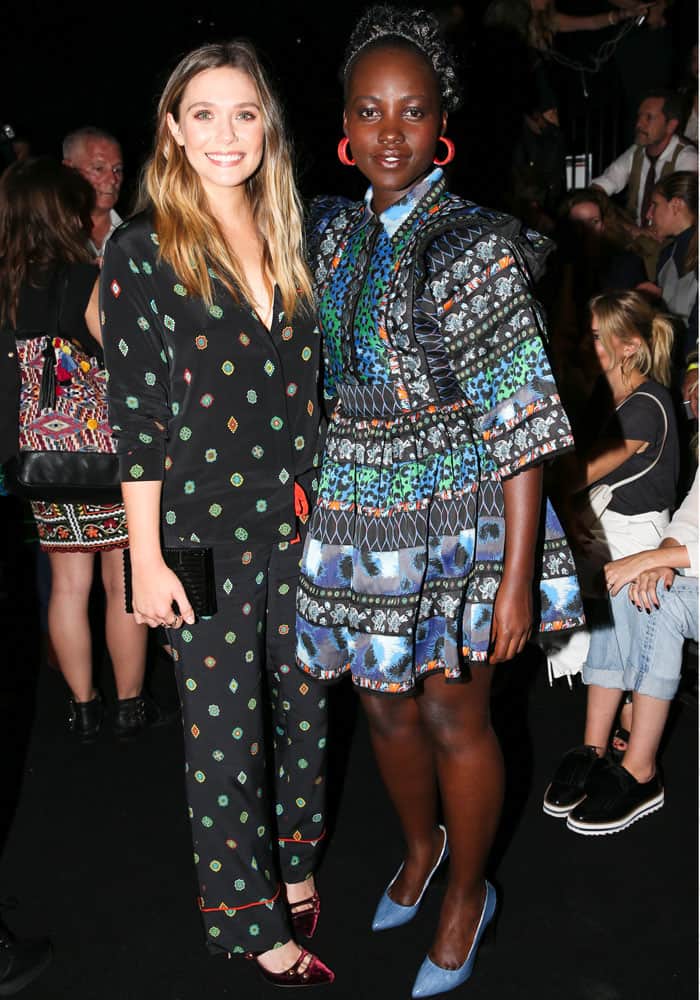 Elizabeth Olsen is taller, standing at 5 feet 4 ¼ inches (163.2 cm), while Lupita Nyong'o is slightly shorter at 5 feet 3 ¾ inches (161.9 cm)