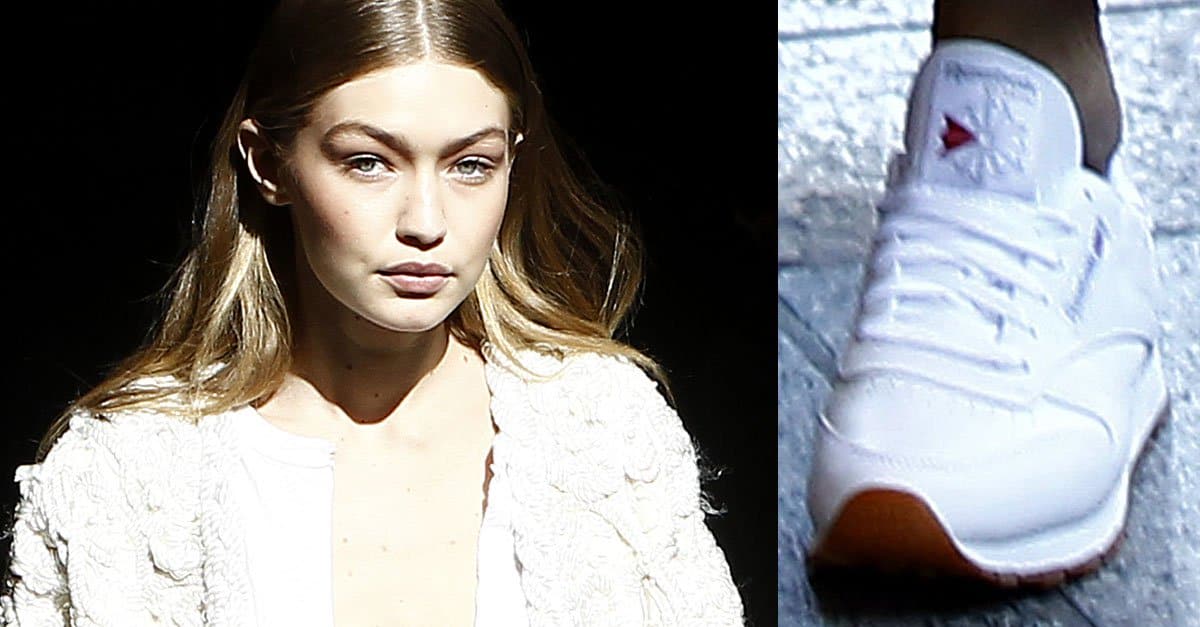 Gigi Hadid Leaves Paris Fashion Week in Reebok 'Classic' Sneakers