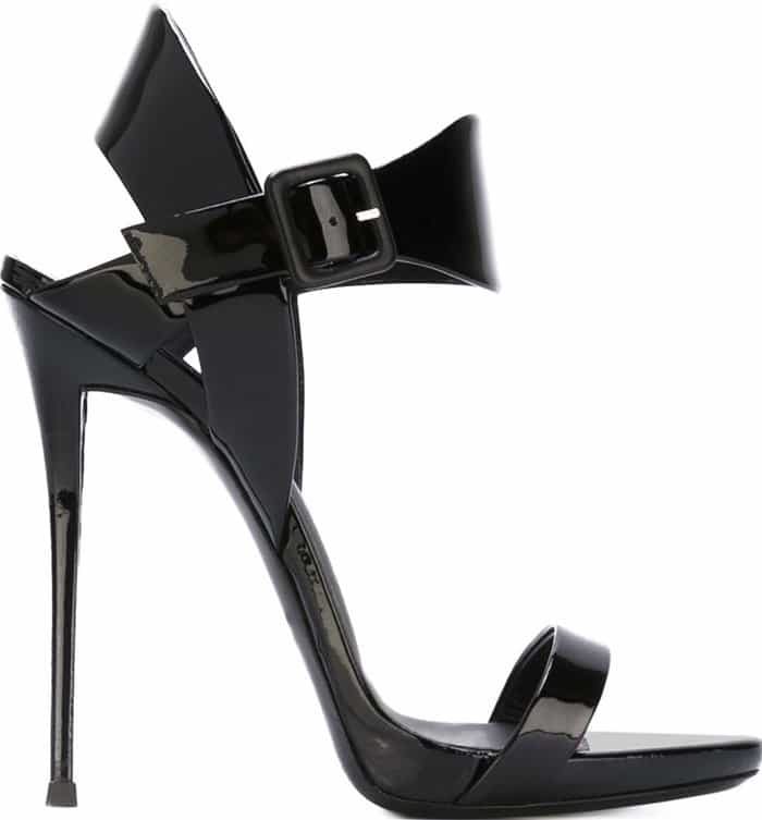 Black Patent Giuseppe Zanotti "Cassie" Sandals