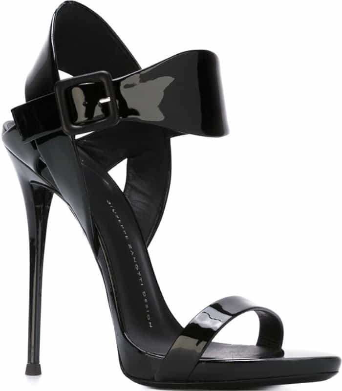 Black Patent Giuseppe Zanotti "Cassie" Sandals