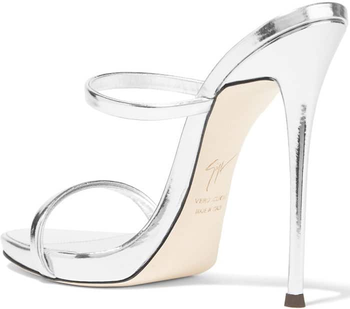 Silver Metallic Giuseppe Zanotti "Darsey" Sandals