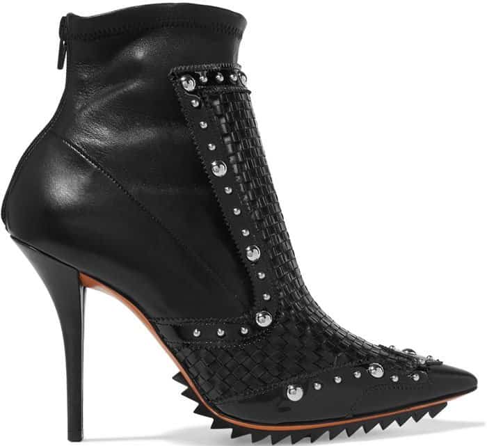 Givenchy "Iron" Studded Pointy Toe Booties