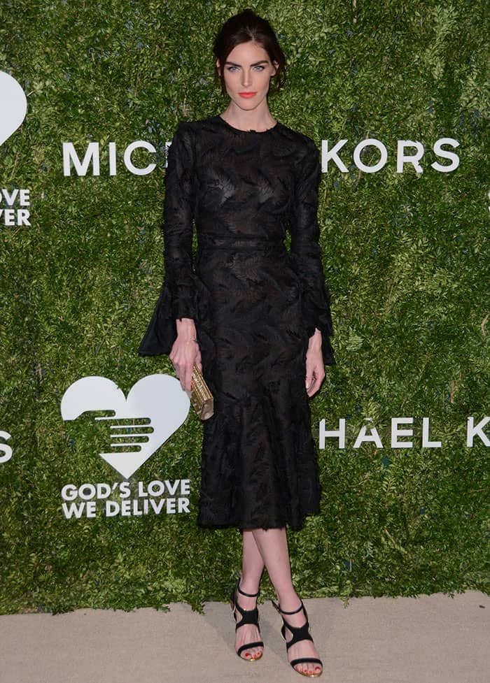 Hilary Rhoda showcased her impeccable fashion sense in a stunning see-through black dress designed by Prabal Gurung