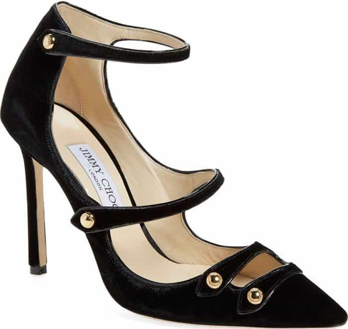 Jimmy Choo "Lacey" Velvet Pumps Black