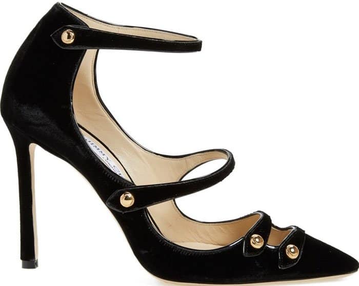 Jimmy Choo "Lacey" Velvet Pumps Black