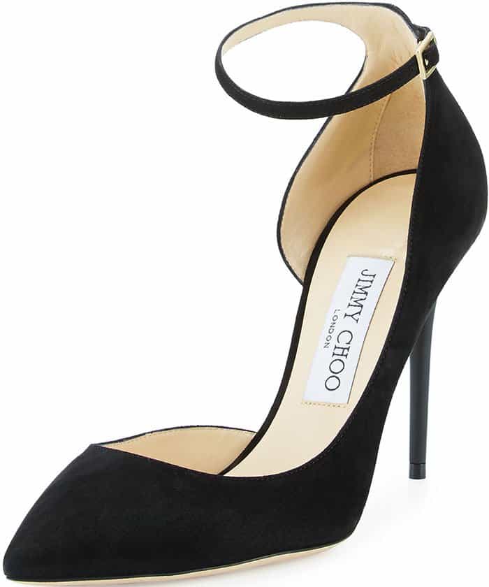 Jimmy Choo "Lucy" d'Orsay Suede Pumps