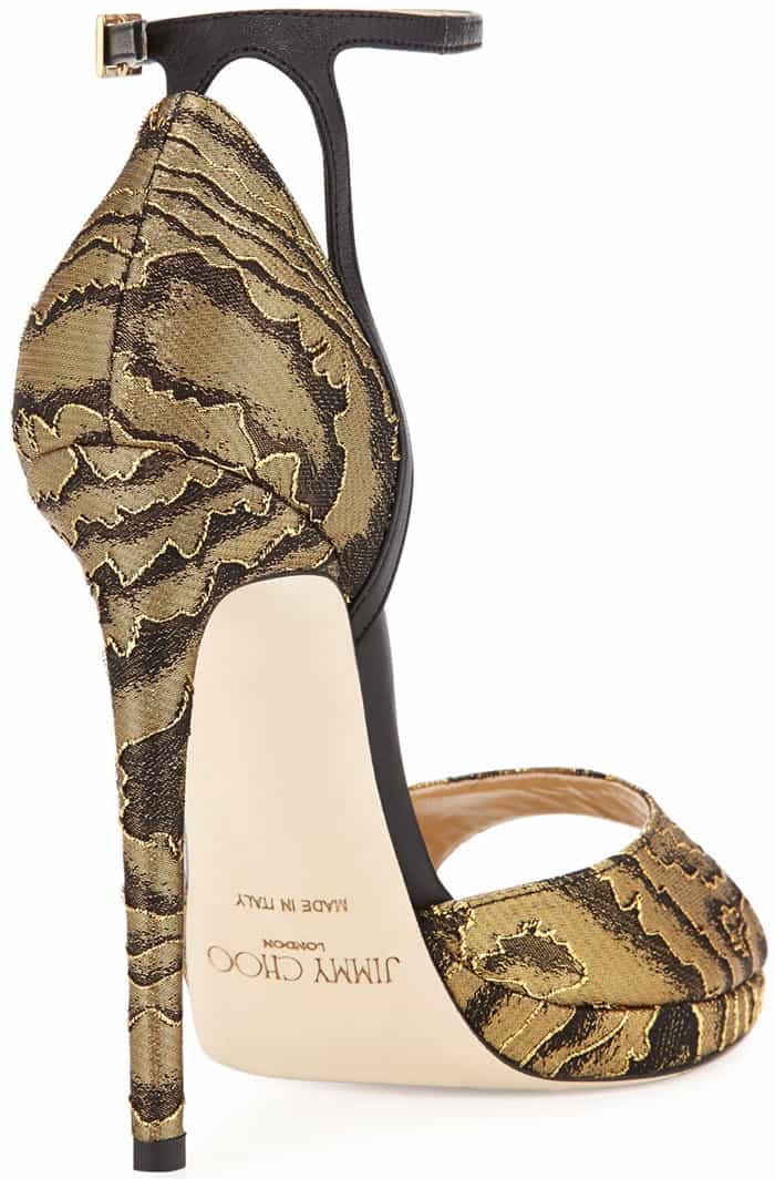 Jimmy Choo 'Pearl' Leather-Trimmed Sandals