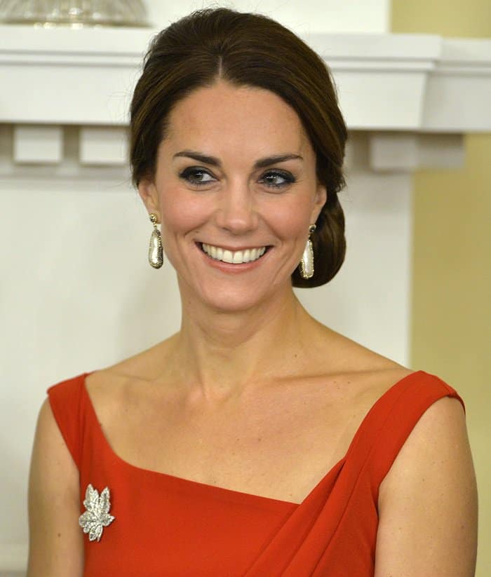 Kate Middleton maple leaf diamond brooch