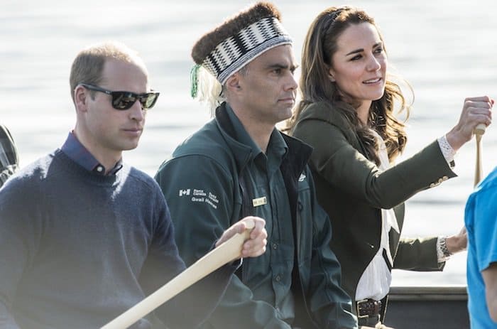 The Duchess of Cambridge rowed her way to Haida Gwaii in R. Soles Virgi Ante Setter boots on September 29, 2016