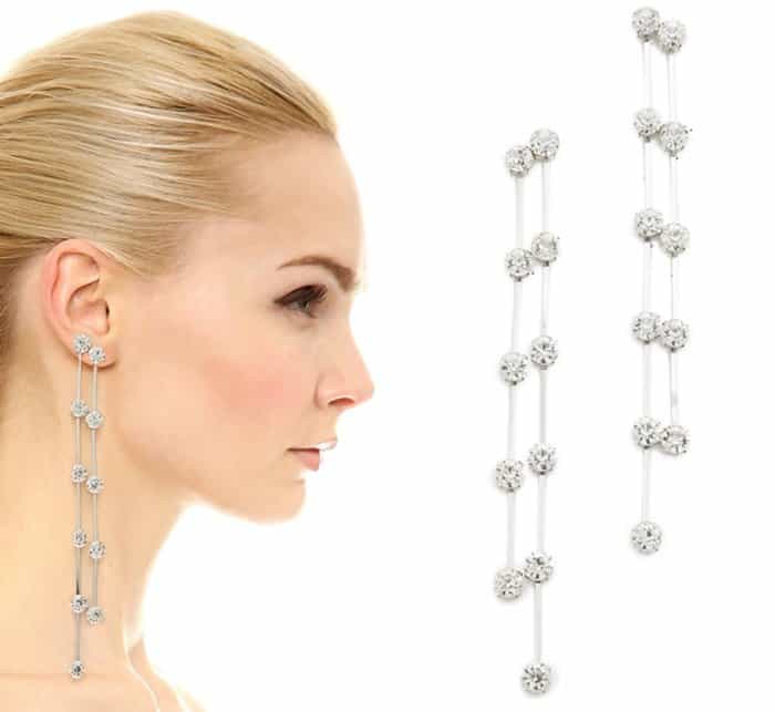 Kenneth Jay Lane 2 Row Drop Earrings