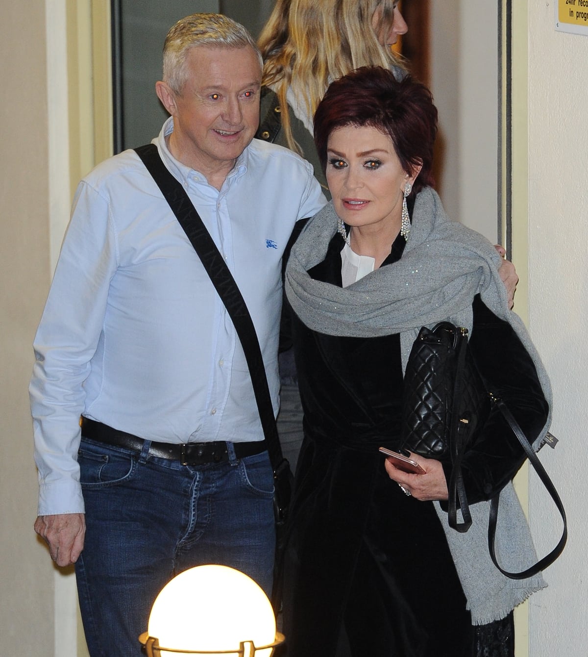 Louis Walsh and Sharon Osbourne attended a celebration to mark Sharon Osbourne's 64th birthday