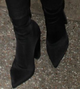 Miranda Kerr Wears Black Lycra Tony Bianco 'Diddy' Boots