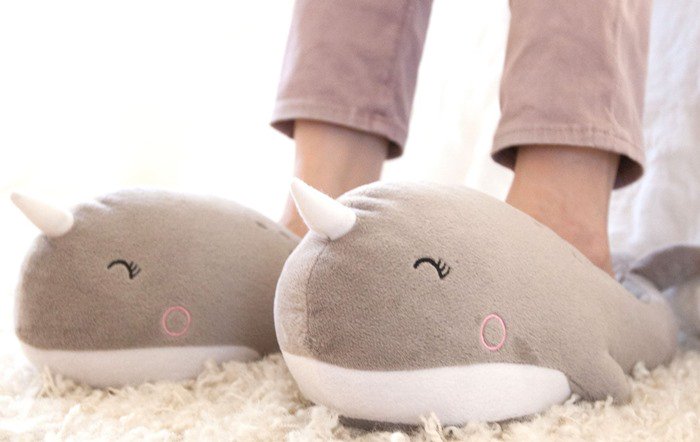 Narwhal USB Heated Footwarmers Slippers