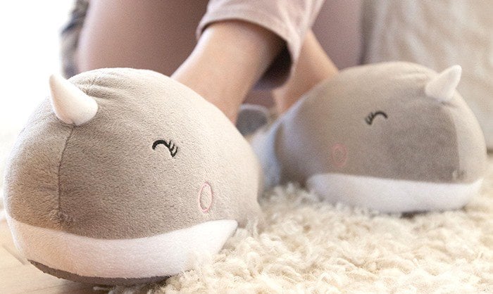 Narwhal USB Heated Footwarmers Slippers