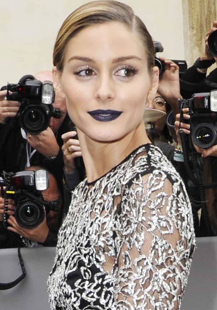 Olivia Palermo's fearless approach to trying new trends shouldn't catch us off guard anymore, and she certainly didn't disappoint when she decided to experiment with black lipstick