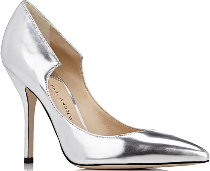 Silver Metallic Paul Andrew "Manhattan" Pumps